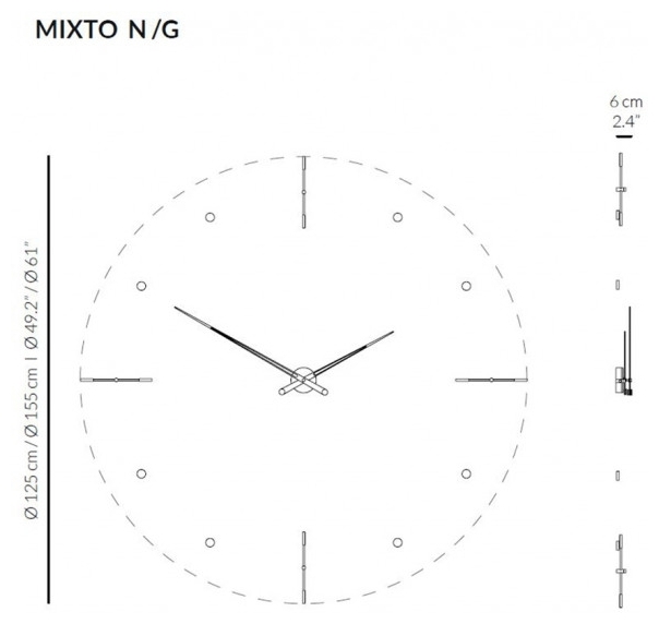 Дизайнерские часы Mixto N
